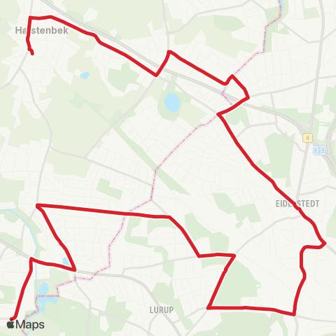 StadtBus/RegionalBus (Hamburg) Schenefeld > Elbgaustraße > Eidelstedter Platz > Halstenbek map