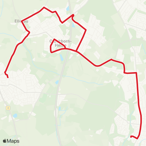 StadtBus/RegionalBus (Hamburg) Quickborn > Ellerau > Quickborn-Heide > Norderstedt Mitte map
