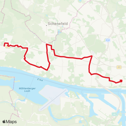 HVV MetroBus Rissen > Blankenese > Schenef. Holt > Osdorf > Othmarschen > Bf. Altona map