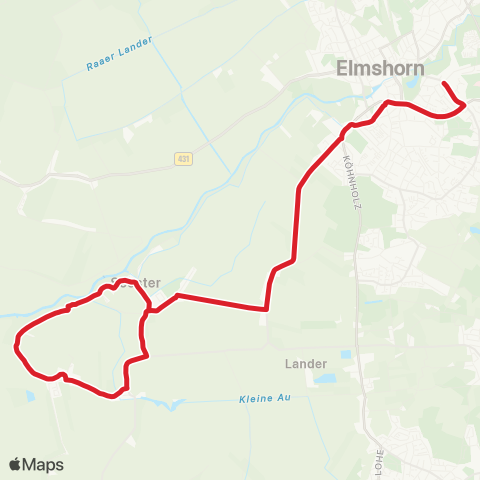 StadtBus/RegionalBus (Umland) Bf. Elmshorn - Kurzenmoor - Seester - Seestermühe map