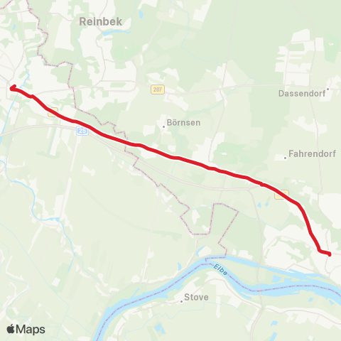 StadtBus/RegionalBus (Umland) Bf. Bergedorf > Börnsen > Escheburg > Geesthacht, Zob map