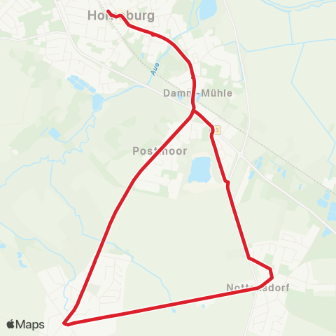 StadtBus/RegionalBus (Umland) Horneburg - Nottensdorf - Bliedersdorf - Horneburg map