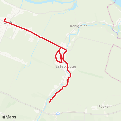 StadtBus/RegionalBus (Umland) Moorende > Hove > Estebrügge map