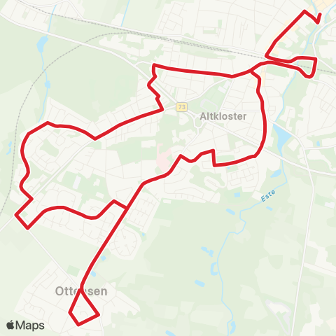 StadtBus/RegionalBus (Umland) Zob - Bahnhof (Süd) - Kellerkuhle - Krankenhaus - Bahnhof (Süd) - Zob map