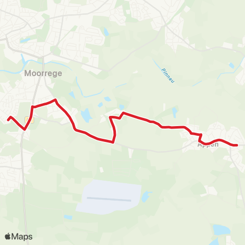 StadtBus/RegionalBus (Umland) Moorrege - Appen map
