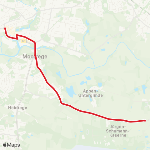 StadtBus/RegionalBus (Umland) Uetersen Stadt - Appen (West) map
