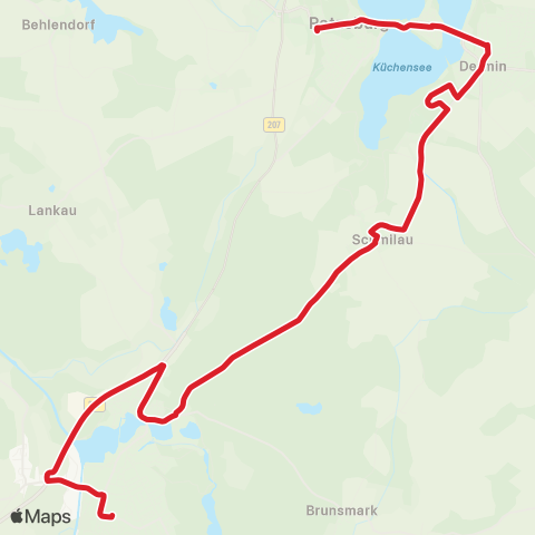StadtBus/RegionalBus (Umland) Bf. Ratzeburg > Schmilau > Mölln, Zob > Mölln, Schulberg map