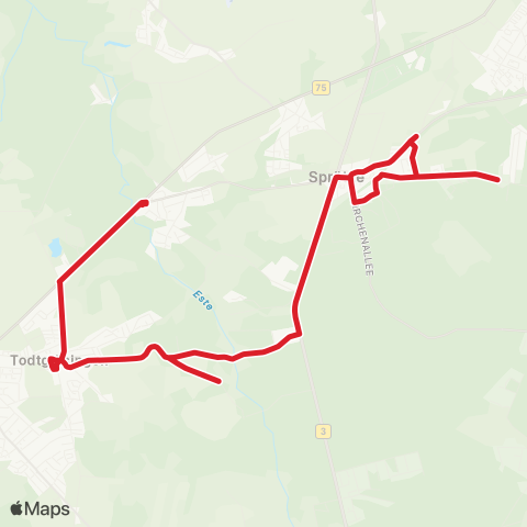 StadtBus/RegionalBus (Umland) Drestedt / Langeloh - Tostedt map