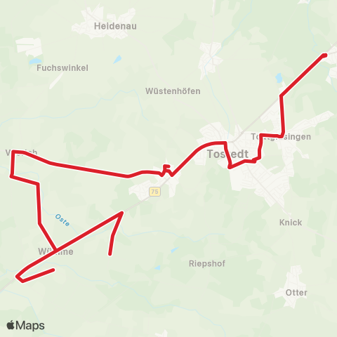 StadtBus/RegionalBus (Umland) Wümme / Quellen - Tostedt map