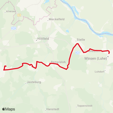 StadtBus/RegionalBus (Umland) Winsen - Maschen - Jesteburg - Buchholz map