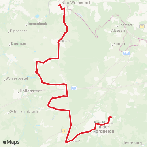 StadtBus/RegionalBus (Umland) Neu Wulmstorf - Wennerstorf - Buchholz map