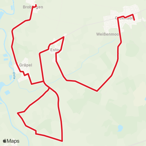 StadtBus/RegionalBus (Umland) Kaken - Behrste - Gräpel - Estorf - Oldendorf map