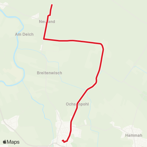StadtBus/RegionalBus (Umland) Neuland - Engelschoff - Burg - Himmelpforten map