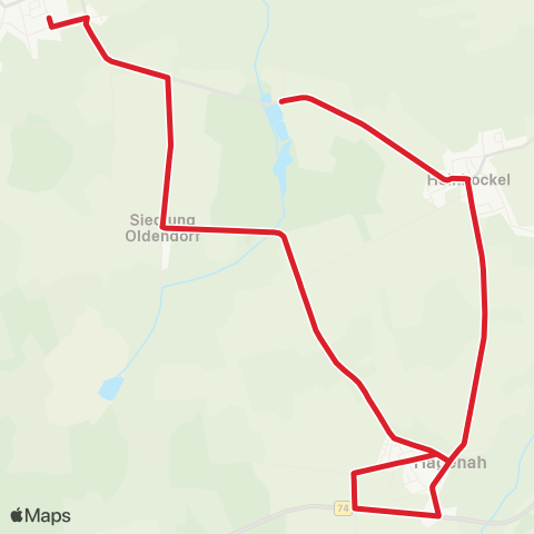 StadtBus/RegionalBus (Umland) Heinbockel - Hagenah - Oldendorf map