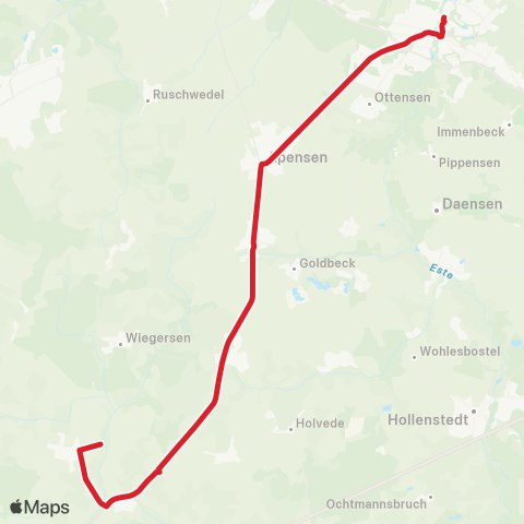StadtBus/RegionalBus (Umland) Buxtehude - Apensen - Harsefeld / Klein Wohnste map