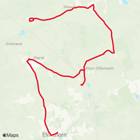 StadtBus/RegionalBus (Umland) Steinburg >Elmshorn map
