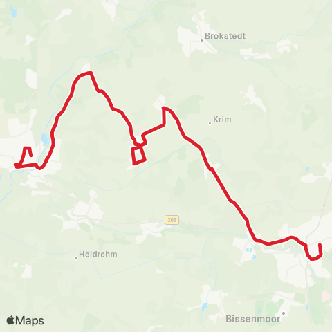 StadtBus/RegionalBus (Umland) Kellinghusen > Quarnstedt > Bad Bramstedt map