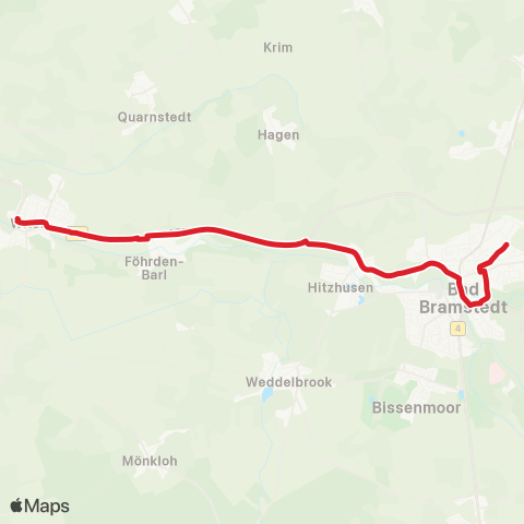 StadtBus/RegionalBus (Umland) Bad Bramstedt > Bf. Wrist map
