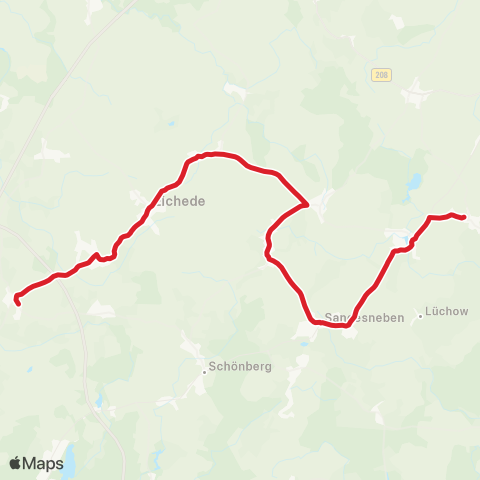 StadtBus/RegionalBus (Umland) Klinkrade >Sandesneben >Bargteheide map