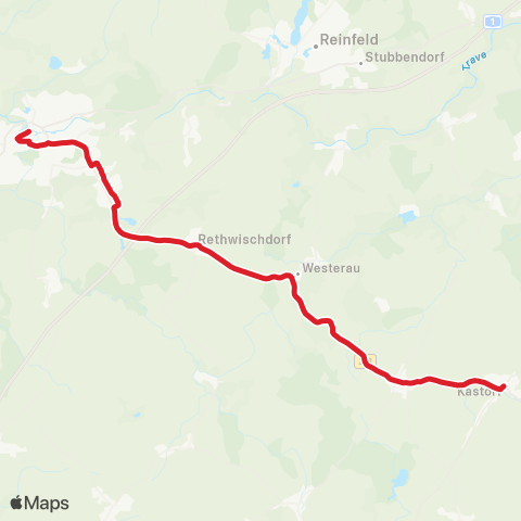 StadtBus/RegionalBus (Umland) Ratzeburg >Kastorf>Bad Oldesloe map