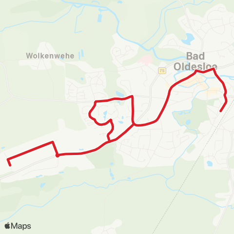 StadtBus/RegionalBus (Umland) Stadtverkehr Bad Oldesloe > Linie 5 map