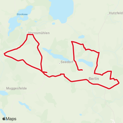 StadtBus/RegionalBus (Umland) Seedorf > Nehms > Berlin > Travenort > Schlamersdorf map