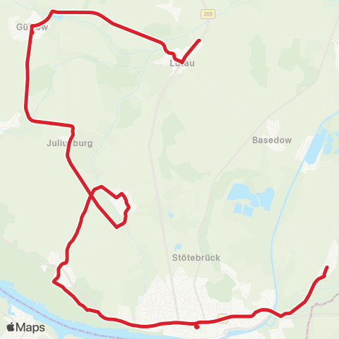 StadtBus/RegionalBus (Umland) Lanze >Gülzow >Schwarzenbek map