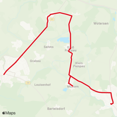 StadtBus/RegionalBus (Umland) Schwarzenbek >Elmenhorst >Büchen map