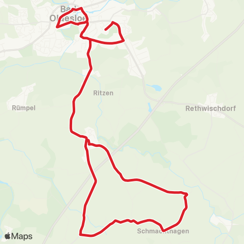 StadtBus/RegionalBus (Umland) Pölitz>Hohenholz> Bad Oldesloe map