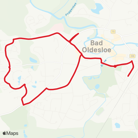 StadtBus/RegionalBus (Umland) Stadtverkehr Bad Oldesloe > Linie 3 map