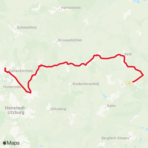 StadtBus/RegionalBus (Umland) Borstel > Stuvenborn > Kaltenkirchen map