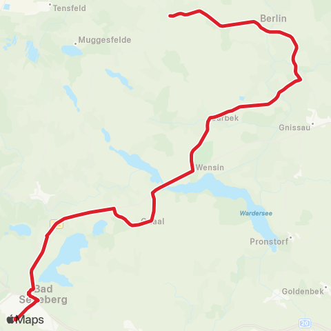 StadtBus/RegionalBus (Umland) Bad Segeberg > Schlamersdorf map