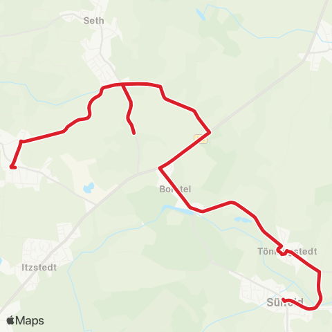 StadtBus/RegionalBus (Umland) Oering > Seth >Sülfeld map
