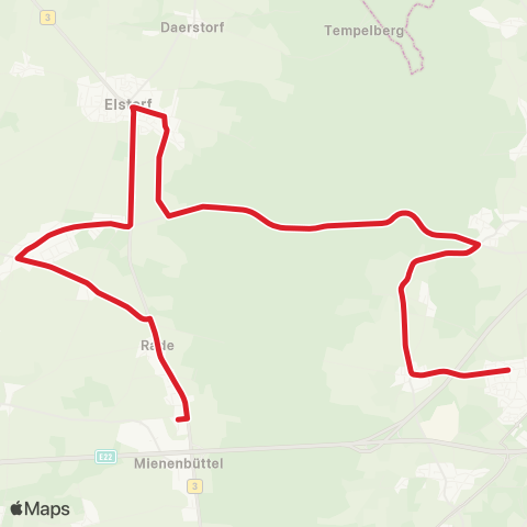 StadtBus/RegionalBus (Umland) Mienenbüttel - Elstorf - Nenndorf map