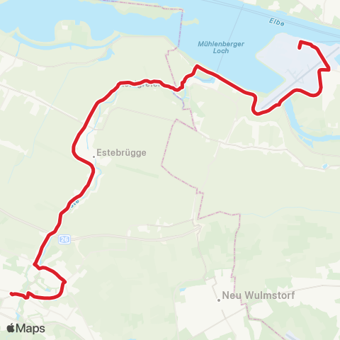 StadtBus/RegionalBus (Umland) Wiegersen > Sauensiek - Apensen - Buxtehude > Finkenwerder map