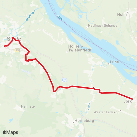 StadtBus/RegionalBus (Umland) Gräpel > Heinbockel - Haddorf - Stade > Finkenwerder map