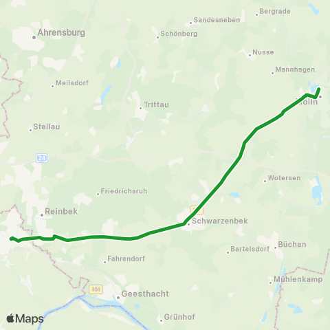 HVV XpressBus Bf. Bergedorf > Schwarzenbek > Mölln, Zob map