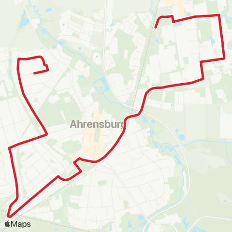 StadtBus/RegionalBus (Hamburg) Bf. Gartenholz > Bf. Ahrensburg > Ahrensburg West > Siedl.Steinkamp map