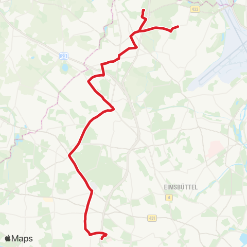 StadtBus/RegionalBus (Hamburg) Niendorf Nord > Ikea Schnelsen > Elbgaustraße > Ak Altona map