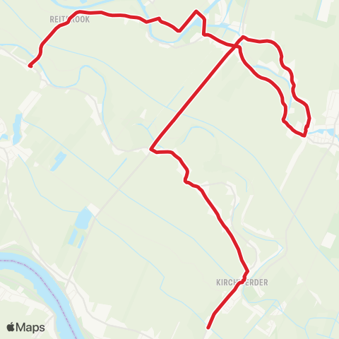 StadtBus/RegionalBus (Hamburg) Reitbrook > Neuengamme > Curslack > Kirchwerder > Kirchwerder, Teufelsort map
