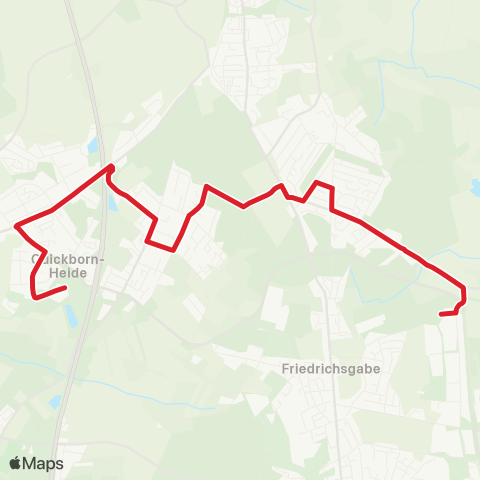 StadtBus/RegionalBus (Hamburg) Quickborn-Heide > Tanneneck > Meeschensee > Rhen > Harkshörn (Nord) map