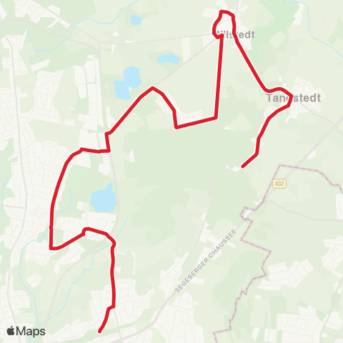 StadtBus/RegionalBus (Hamburg) Tangstedt > Wilstedt > %Ubnorderstedt Mitte / Norderstedt, Schulzentrum Süd map