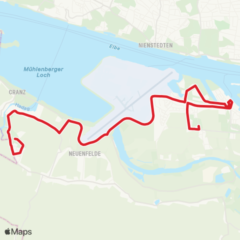 StadtBus/RegionalBus (Hamburg) Norderkirchenweg > Finkenwerder Fähre > Seehofring (Nord) map
