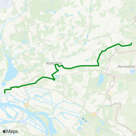 HVV XpressBus Brandstwiete > Hbf / Zob > Jenfeld > Rahlstedt (Ost) map