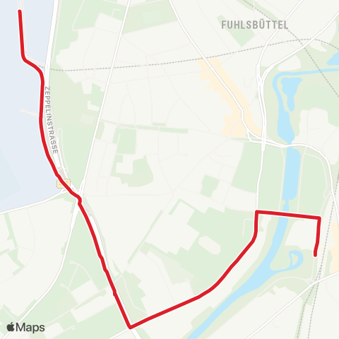 StadtBus/RegionalBus (Hamburg) Ohlsdorf > Hamburg Airport map