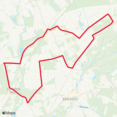 NachtBus Berne > Farmsen > Berne map