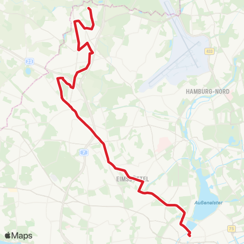 NachtBus Schnelsen > Eidelstedt > Schlump > Bf. Dammtor > Hauptbahnhof / Zob map