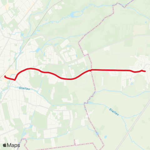 StadtBus/RegionalBus (Hamburg) Bf. Rahlstedt > Großlohe > Stapelfeld map
