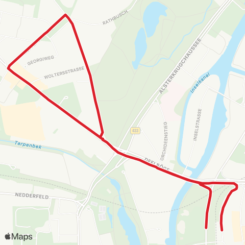 StadtBus/RegionalBus (Hamburg) Lattenkamp > Klotzenmoor > Lattenkamp map