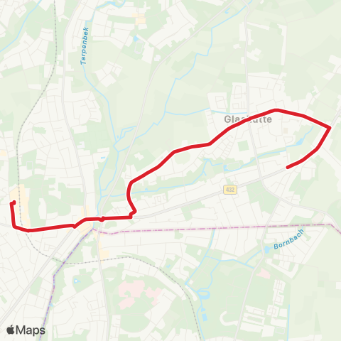 StadtBus/RegionalBus (Hamburg) Garstedt > Glashütter Damm > Glashütte, Zob map